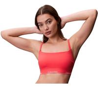 Calvin Klein Top de Bikini Mujer Bralette Square Neck con Tirantes Ajustables, Rosa (Punch Pink), S