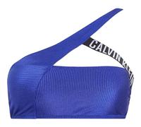 Calvin Klein Top de bikini Mujer One Shoulder Bralette sin aros, Azul (Midnight Lagoon), L