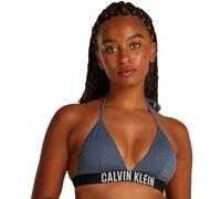Calvin Klein Top de Bikini Mujer Triangel Neckholder, Azul (Grisaille), M