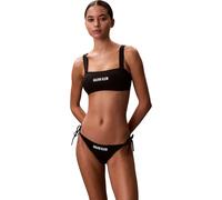 Calvin Klein Top de Bikini Tipo Bandeau Mujer con Tirantes Desmontables, Negro (Black), S
