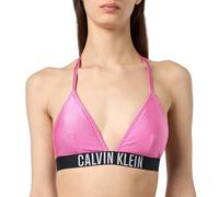 Calvin Klein Top de Bikini Triangular Mujer de Canalé, Rosa (Bold Pink), L