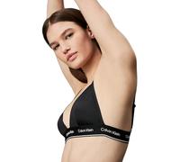 Calvin Klein Top de Bikini Triangular para Mujer CK Meta Legacy sin Aros, Negro (Pvh Black), XS