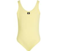 Calvin Klein Traje de baño Chicas sin Espalda Abierta, Amarillo (Elfin Yellow), 14-16 Años