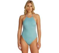 Calvin Klein Traje de baño Mujer High Neck One Piece Neckholder, Turquesa (Saltwater Aqua), L