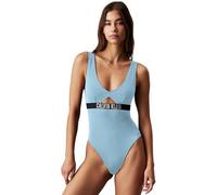 Calvin Klein Traje de baño Mujer One Piece con Detalle Cut-out, Azul (Skim Blue), XS