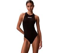Calvin Klein Traje de baño Mujer Scoop Back One Piece con diseño Crossover, Negro (Black), XL