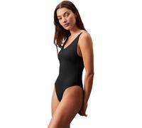 Calvin Klein Traje de baño Mujer Scoop Back One Piece con Relleno extraíble, Negro (Black), XL