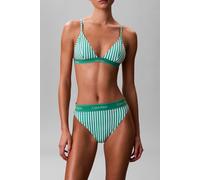 Calvin Klein Triangle 20186 Penny Stripe+mardi Gras Green Talla: S | Bikinis Outlet | Mujer | Verde