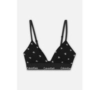 Calvin Klein Sujetador Bralette Mujer Triangle Relleno extraíble, Negro (Black Diamond Logo Print), XS