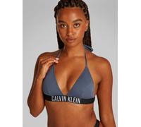 Calvin Klein Top de Bikini Mujer Triangel Neckholder, Azul (Grisaille), L