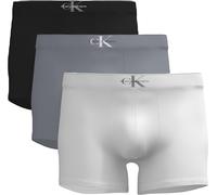 Calvin Klein Trunk 3Pk - Paquete de 3 Calzoncillos para Hombre - Negro con Azul River Fog Azul - Talla X-Large