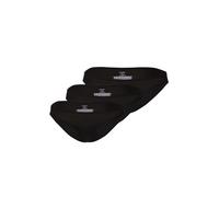 Calvin Klein Mujer Pack de 3 Slips Forma de Bikini Algodón con Stretch, Negro (Black/Black/Black), S
