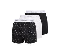 CALVIN KLEIN UNDERWEAR Lote de 3 bóxeres slim stretch. Color Negro + gris + estampado