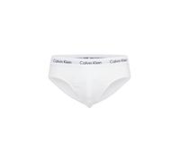 Calvin Klein Pack de 3 Calzoncillos Hip Brief para Hombre Algodón Elástico Ropa Interior, Blanco (White), XL