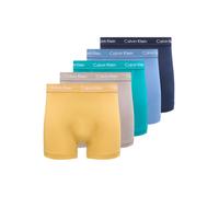 Calvin Klein Men Trunk 5pk Yellow (Driftwood/Moonlight Blue/Fanfare/) L