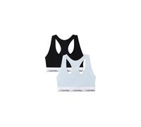 CALVIN KLEIN UNDERWEAR Lote de 2 sujetadores bralette ICON COTTON MODAL. Color Negro + azul claro