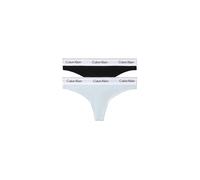 CALVIN KLEIN UNDERWEAR Lote de 2 tangas ICON COTTON MODAL. Color Negro + azul claro