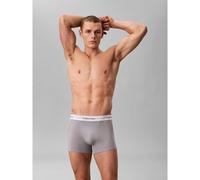 CALVIN KLEIN UNDERWEAR Lote de 3 calzoncillos de corte holgado con pinzas - Icon Cotton Stretch. Color NEGRO + ROJO + GRIS