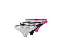 CALVIN KLEIN UNDERWEAR Lote de 3 tangas ICON LOGO. Color Rosa + Gris + Negro