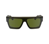 Calvin Klein Unisex Adult Sunglasses CK24502S - Khaki with Solid Green Lens