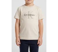 Calvin Klein Unisex Ck Monogram Ss T-shirt Whitecap Gray Talla: 14 | Camisetas Outlet | kids | Gris