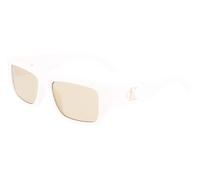 Calvin Klein Unisex CKJ22635S 100 Gafas de sol Plástico Blanco Marrón Cuadrada Normal
