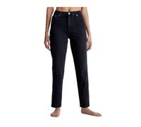 Calvin Klein Vaqueros Mujer Mom Fit, Negro (Denim Black), 28W