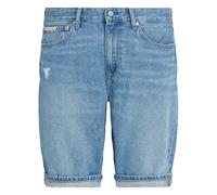 Calvin Klein- Vaqueros Regular Fit con Cierre de Cremallera- Shorts- Hombre- Azul- W32- Vaqueros Regular Fit con Cierre de Cremallera
