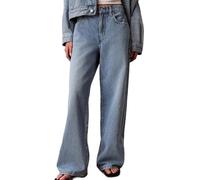 Calvin Klein Vaqueros Vaqueros Azul Mujer Low Rise Baggyy, azul, 28 W