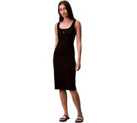 Calvin Klein Vestido Bodycon Mujer Woven Label Square Midi, Negro (Black), M