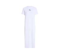 Calvin Klein Vestido Tipo Camiseta Mujer Monologo Long Rib tee con Cuello Redondo