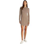 Calvin Klein Vestido Tipo Jersey Mujer Smooth Yarn hasta la Rodilla, Beige (Taupe Gray), S