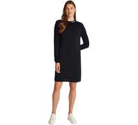 Calvin Klein Vestido Tipo Jersey Mujer Smooth Yarn hasta la Rodilla, Negro (CK Black), L