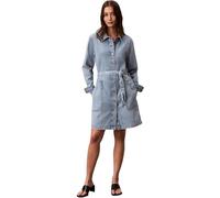 Calvin Klein Vestido Vaquero Mujer Denim Mini con cinturón, Azul (Coastal Light), XS