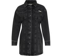 Calvin Klein Vestido Vaquero Mujer Denim Mini Essential Manga Larga, Negro (CK Essential Black), L
