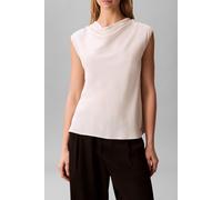 Calvin Klein Viscose Twill Cowl Neck Top White Sand Talla: L | Blusas Outlet | Mujer | Marrón