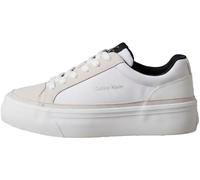 Calvin Klein Vulc Flatf Laceup NY-su Hw0hw03086, Parte Superior Baja Mujer, White (Bright White/Black), 38 EU