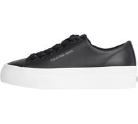 Calvin Klein Vulc Flatform Low MG LTH Yw0yw01771 - Camiseta para Mujer, Negro Negro Blanco Brillante, 7.5 UK