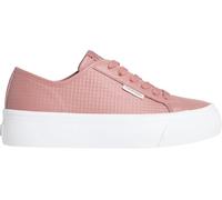 Calvin Klein Vulcanized Sneaker Mujer Lace Up de Piel, Rosa (Blush), 40