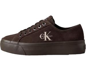 Calvin Klein Vulcanized Sneaker Mujer Laceup Suede con Logotipo, Rojo (Bordeaux), 37