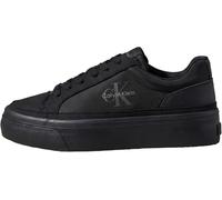 Calvin Klein Vulcanized Sneaker Mujer Vulc Flatf Laceup NY-Su con Logotipo, Azul (Triple Black), 37