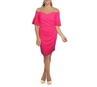 Calvin Klein Women's Off The Shoulder Neckline with Side Ruch Dress