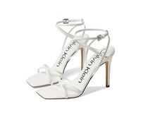 Calvin Klein Women's Tegin Heeled Sandal, White, 6