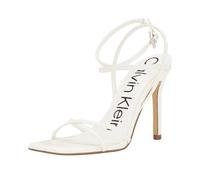 Calvin Klein Women's Tegin Heeled Sandal, White, 8.5