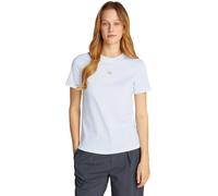 Calvin Klein Camiseta de manga corta Mujer Woven Label Jersey Tee Regular Fit, Blanco (Bright White), XXL