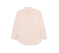 Calvin Klein Woven Label Relaxed Shirt J20J224436 Camisa S/S, Tuscany/White Stripe, XS para Mujer