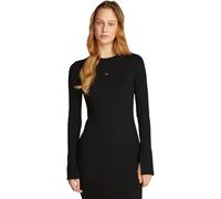 Calvin Klein Woven Label Rib Sj20J225112 Vestido Entallado, CK Black, M para Mujer
