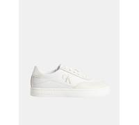 Calvin Klein Jeans CLASSIC CUPSOLE LOW MG LTH Zapatillas deportivas Mujer, Blanco (Bright White/Creamy White), 40 EU