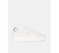 Calvin Klein Sneaker con Suela Cupsole Mujer Chunky Laceup Bajas, Blanco (Bright White/Silver), 39 EU