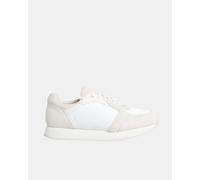 Calvin Klein Zapatilla estilo runner, logo lateral, hecha con materiales sostenible. Blanco roto 38